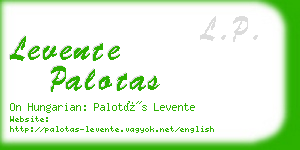 levente palotas business card